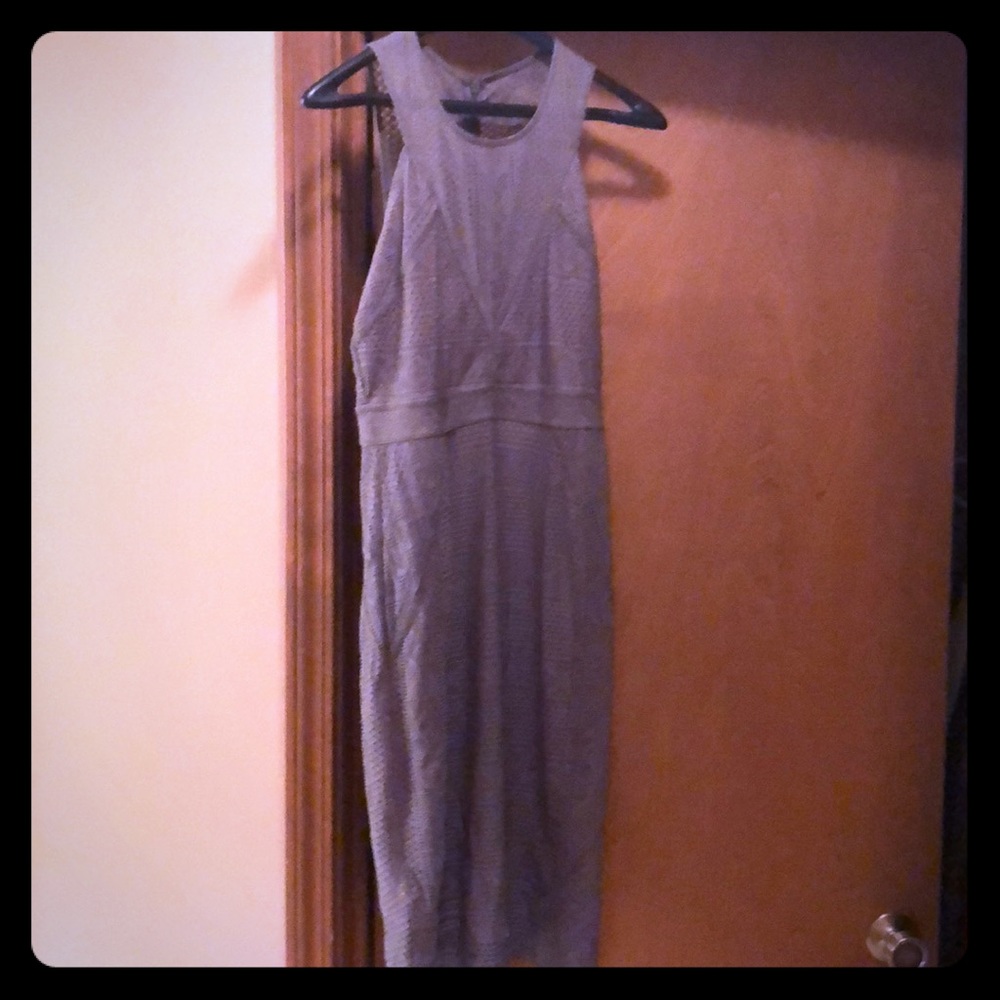 Olive green with nude underneath BCBG mini dress